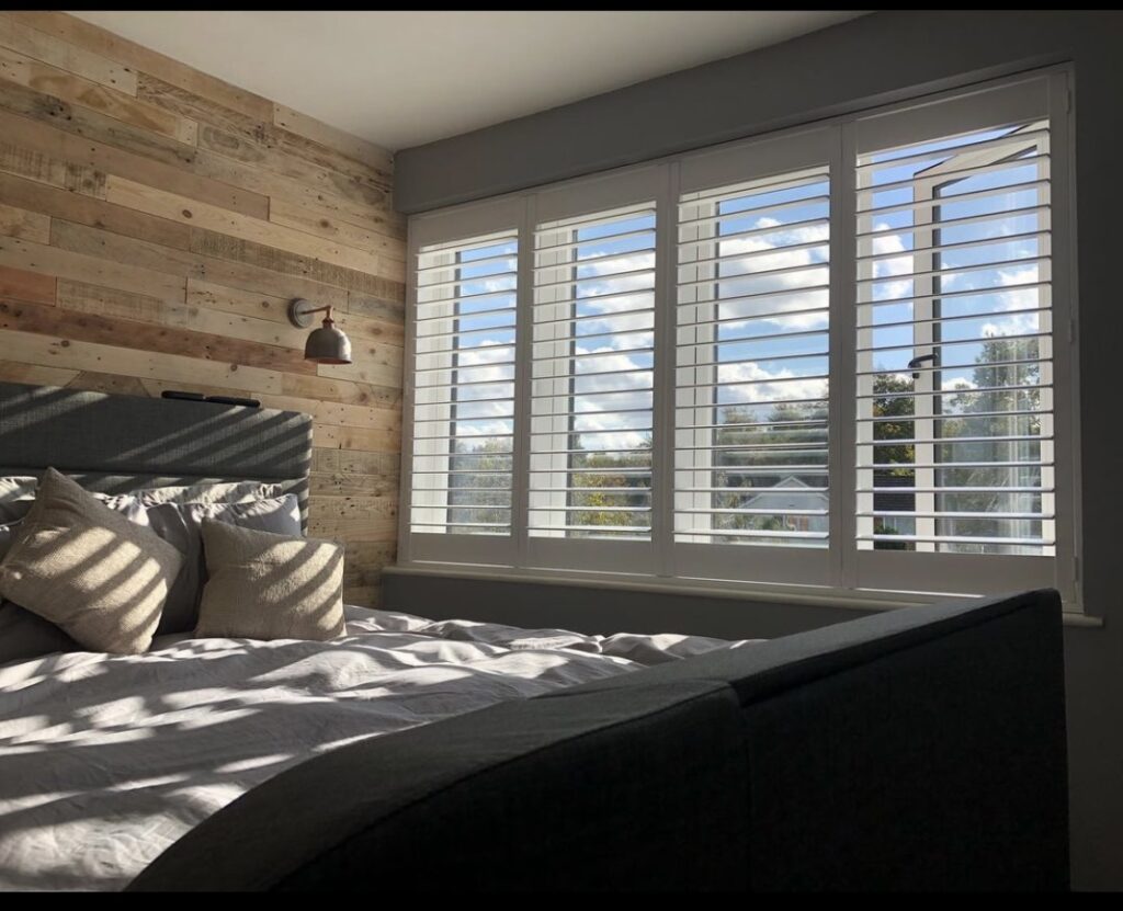 Shutters in bedroom